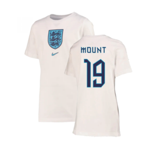 2022-2023 England Crest Tee (White) - Kids (Mount 19)
