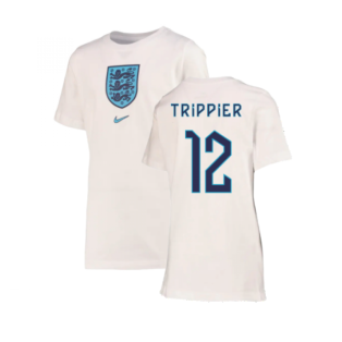 2022-2023 England Crest Tee (White) - Kids (Trippier 12)