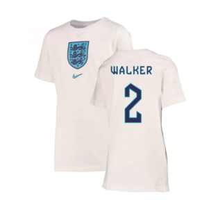 2022-2023 England Crest Tee (White) - Kids (Walker 2)