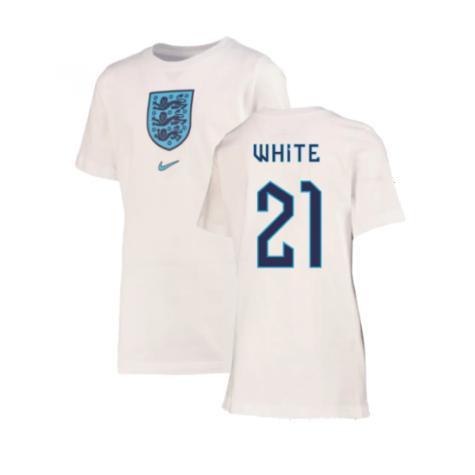 2022-2023 England Crest Tee (White) - Kids (White 21)