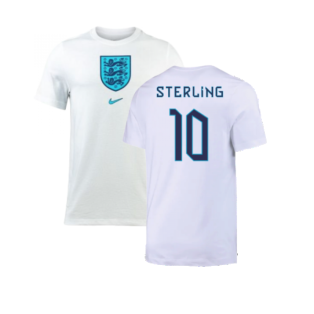 2022-2023 England Crest Tee (White) (Sterling 10)