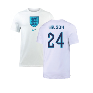 2022-2023 England Crest Tee (White) (Wilson 24)
