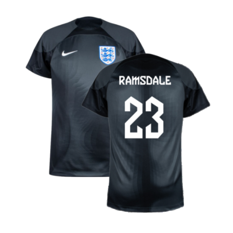 2022-2023 England Home Goalkeeper Shirt (Black) (Ramsdale 23)