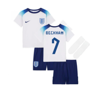 2022-2023 England Home Little Boys Mini Kit (Beckham 7)