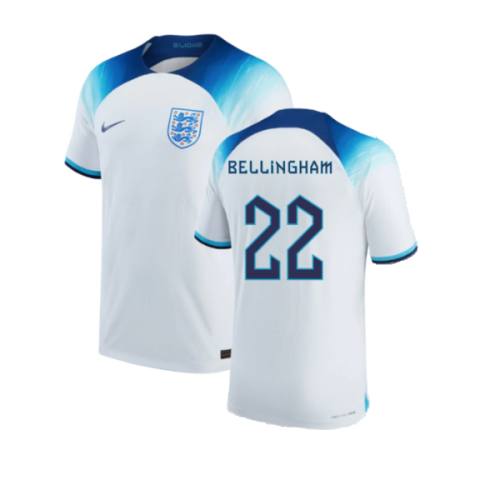 2022-2023 England Home Match Vapor Shirt (Bellingham 22)  2022-2023 England Home Match Vapor Shirt (Bellingham 22)