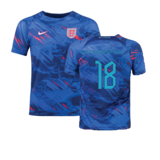 2022-2023 England Pre-Match Training Shirt (Blue) (Alexander Arnold 18)
