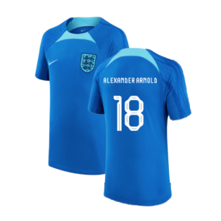 2022-2023 England Strike Training Shirt (Blue) - Kids (Alexander Arnold 18)