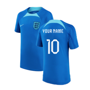 2022-2023 England Strike Training Shirt (Blue) - Kids (Your Name)