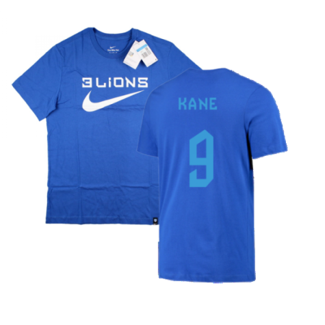 2022-2023 England Three Lions Tee (Blue) (Kane 9)