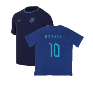2022-2023 England Travel Top (Navy) (Rooney 10)