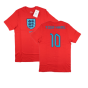 2022-2023 England World Cup Crest Tee (Red) (Your Name)