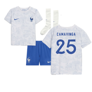 2022-2023 France Away Little Boys Mini Kit (Camavinga 25)