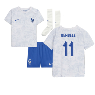 2022-2023 France Away Little Boys Mini Kit (Dembele 11)