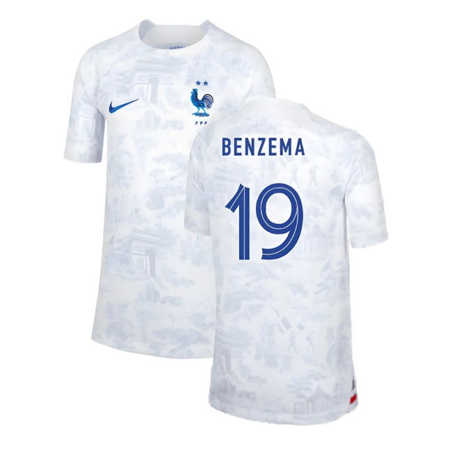 2022-2023 France Away Shirt (Kids) (Benzema 19)