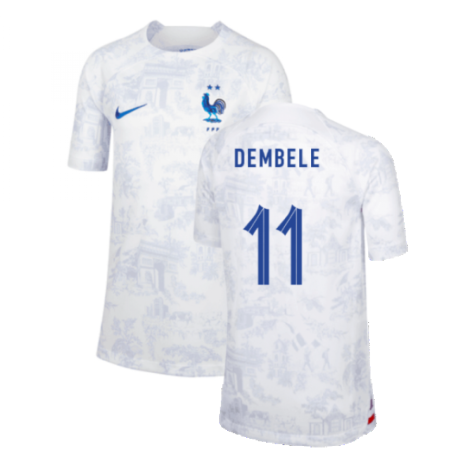 2022-2023 France Away Shirt (Kids) (Dembele 11)
