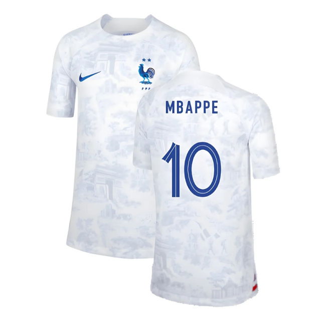 2022-2023 France Away Shirt (Kids) (Mbappe 10)