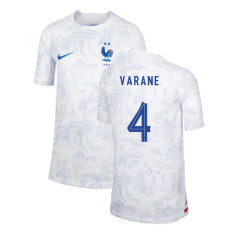 2022-2023 France Away Shirt (Kids) (Varane 4)
