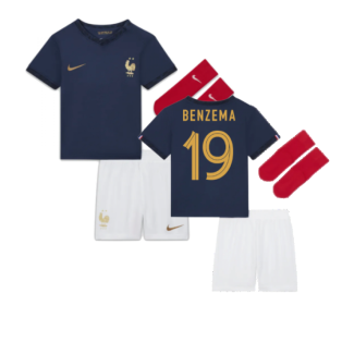 2022-2023 France Home Baby Kit (Infants) (Benzema 19)