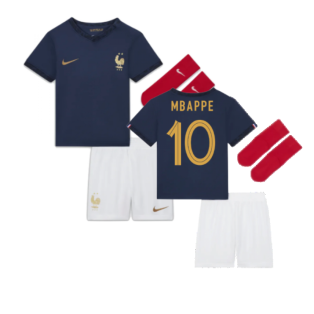 2022-2023 France Home Baby Kit (Infants) (Mbappe 10)
