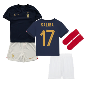 2022-2023 France Home Little Boys Mini Kit (Saliba 17)