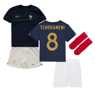 2022-2023 France Home Little Boys Mini Kit (Tchouameni 8)