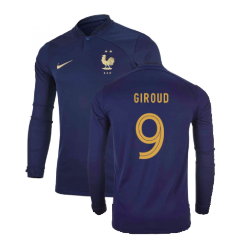 2022-2023 France Home Long Sleeve Shirt (Giroud 9)