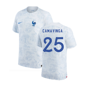 2022-2023 France Match ADV Dri-Fit Away Shirt (Camavinga 25)