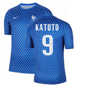 2022-2023 France Pre-Match Training Shirt (Hyper Cobalt) (KATOTO 9)