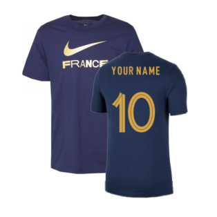 2022-2023 France Swoosh Tee (Navy) (Your Name)