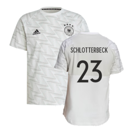 2022-2023 Germany Game Day Travel T-Shirt (White) (Schlotterbeck 23)