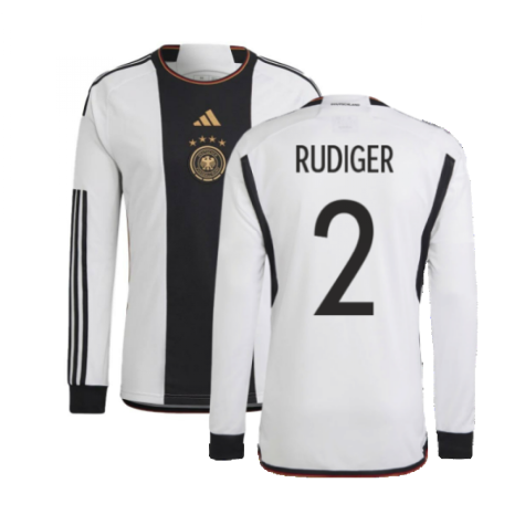 2022-2023 Germany Long Sleeve Home Shirt (RUDIGER 2)