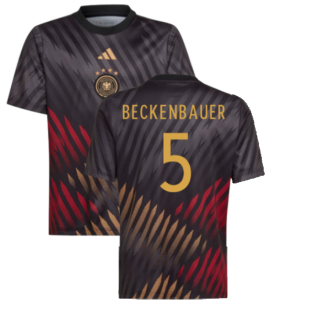2022-2023 Germany Pre-Match Shirt (Black) - Kids (BECKENBAUER 5)