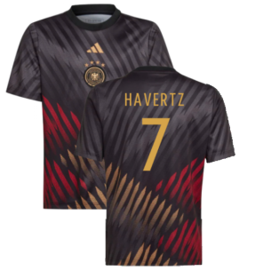2022-2023 Germany Pre-Match Shirt (Black) - Kids (HAVERTZ 7)