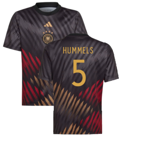 2022-2023 Germany Pre-Match Shirt (Black) - Kids (HUMMELS 5)