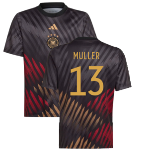 2022-2023 Germany Pre-Match Shirt (Black) - Kids (MULLER 13)