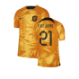 2022-2023 Holland Home Dri-Fit ADV Match Shirt (F De Jong 21)