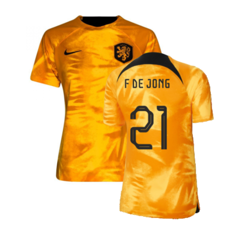 2022-2023 Holland Home Shirt (Ladies) (F De Jong 21)