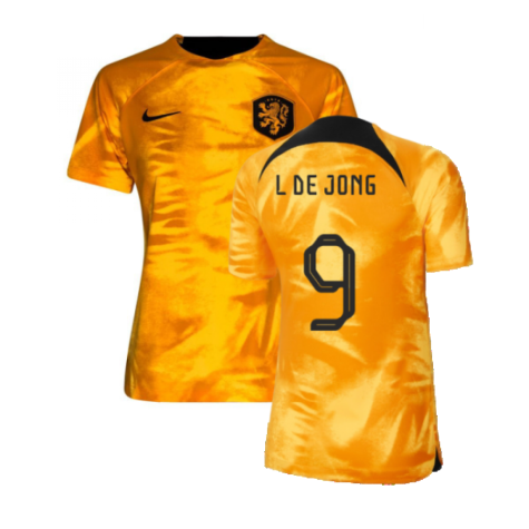 2022-2023 Holland Home Shirt (Ladies) (L De Jong 9)