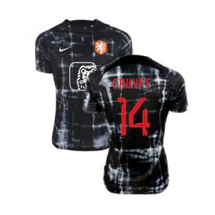 2022-2023 Holland Pre-Match Shirt (Black) - Kids (Cruyff 14)