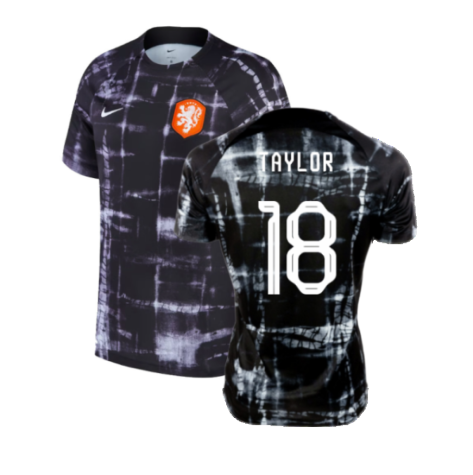 2022-2023 Holland Pre-Match Training Shirt (Black) (TAYLOR 18)