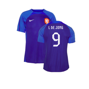 2022-2023 Holland Strike Training Shirt (Blue) (L De Jong 9)
