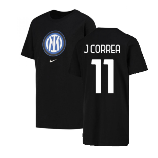 2022-2023 Inter Milan Crest Tee (Black) (J CORREA 11)