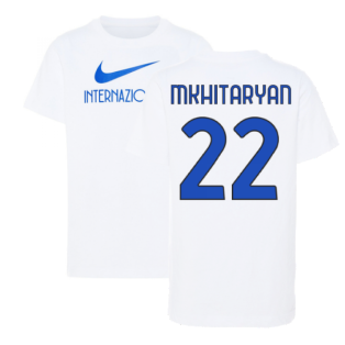 2022-2023 Inter Milan Swoosh Tee (White) - Kids (MKHITARYAN 22)