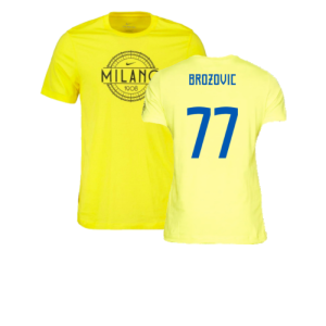 2022-2023 Inter Milan Voice Tee (Yellow) (BROZOVIC 77)