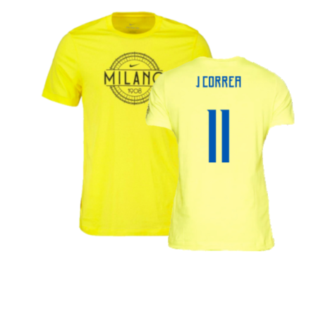 2022-2023 Inter Milan Voice Tee (Yellow) (J CORREA 11)