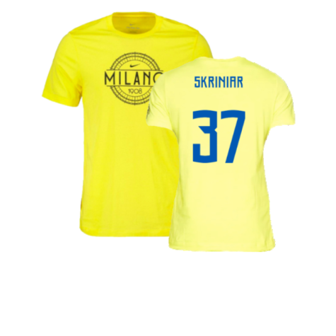 2022-2023 Inter Milan Voice Tee (Yellow) (SKRINIAR 37)