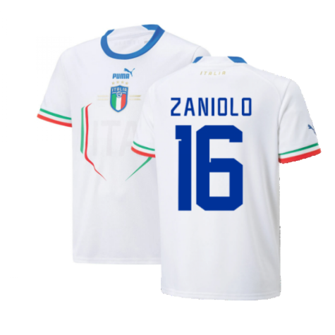 2022-2023 Italy Away Shirt (Kids) (ZANIOLO 16)