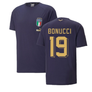 2022-2023 Italy Coach Casuals Tee (Peacot) (BONUCCI 19)