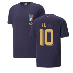 2022-2023 Italy Coach Casuals Tee (Peacot) (TOTTI 10)