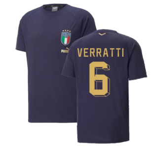 2022-2023 Italy Coach Casuals Tee (Peacot) (VERRATTI 6)